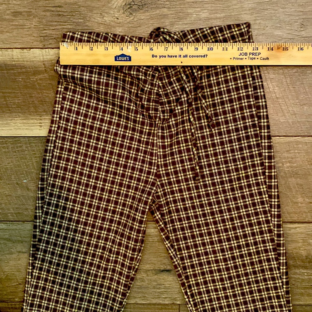 Princess Polly Brown Plaid Flared Pants - Picture 6 of 10